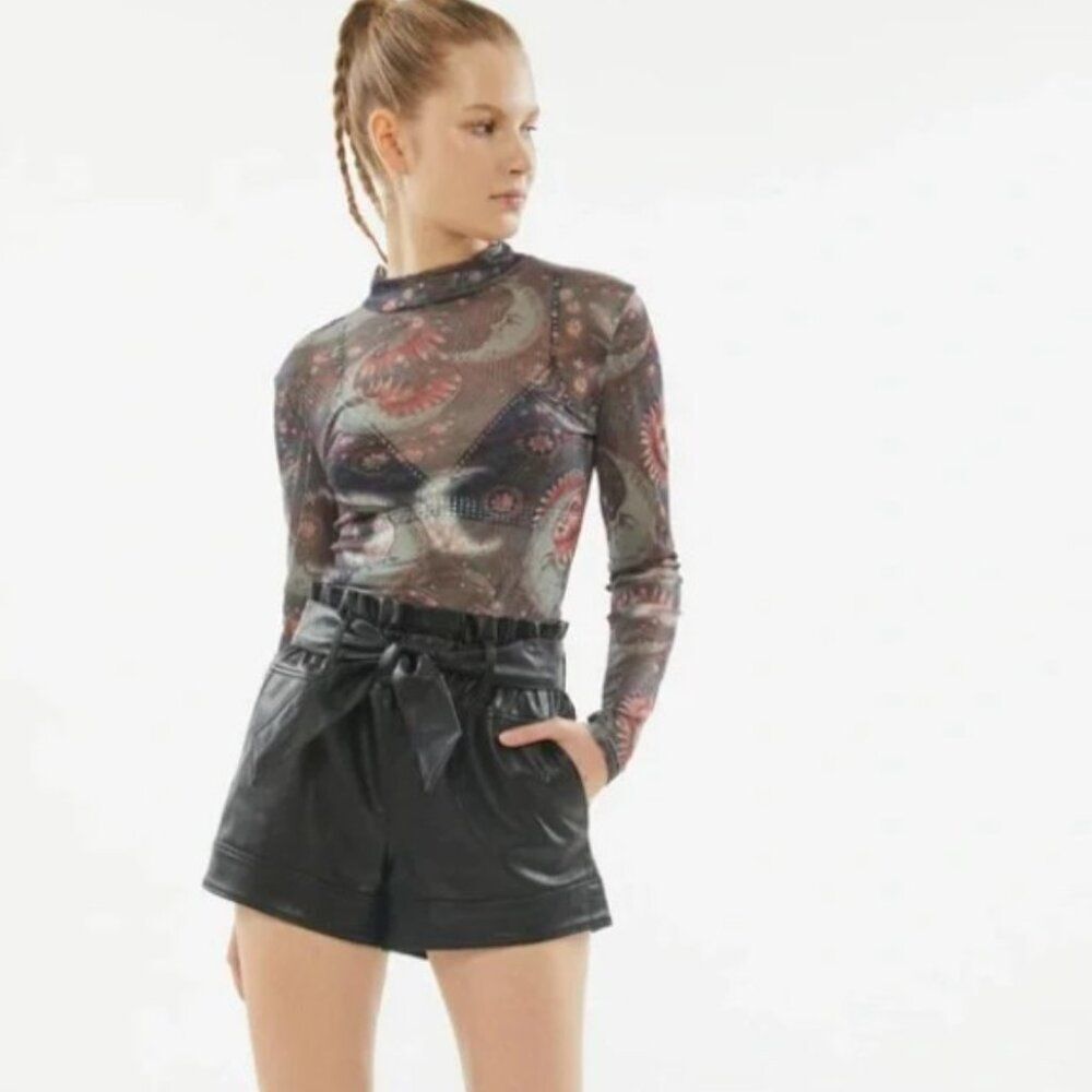 Urban Outfitters Apollo Mesh Top Women S Sheer Long Sleeve Y2K Whimsigoth